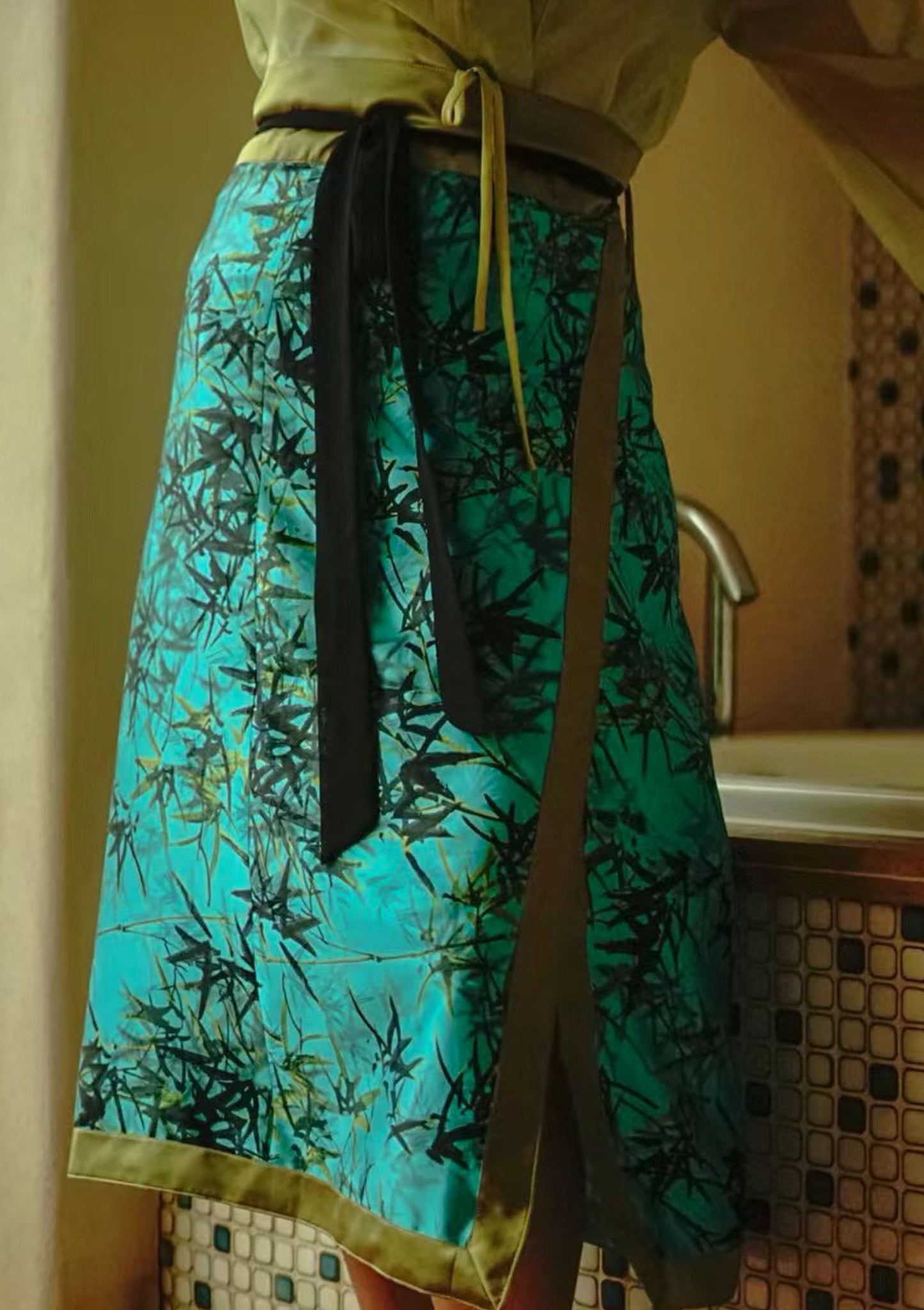Ru Qun Green Bamboo Silk Set