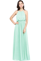 Amazing A-Line Scoop Sleeveless Chiffon Bridesmaid Dress