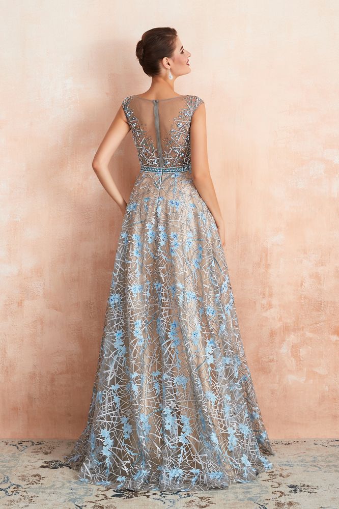 Amazing Sleeveless aline Evening Swing Dress Floral Wedding Party Dress