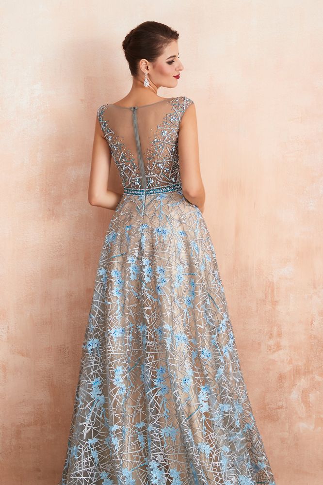 Erstaunliches ärmelloses A-Linien-Abend-Swing-Kleid mit Blumenmuster für Hochzeiten und Partys