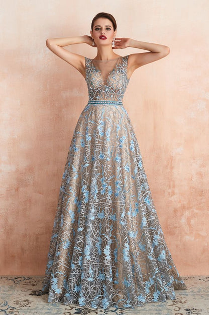 Erstaunliches ärmelloses A-Linien-Abend-Swing-Kleid mit Blumenmuster für Hochzeiten und Partys
