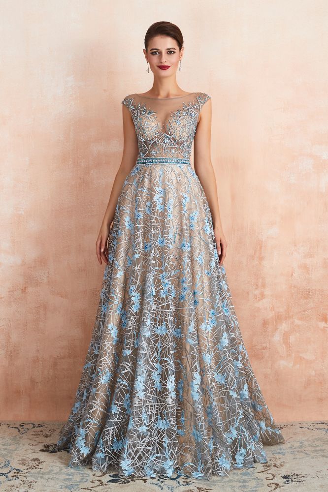 Amazing Sleeveless aline Evening Swing Dress Floral Wedding Party Dress