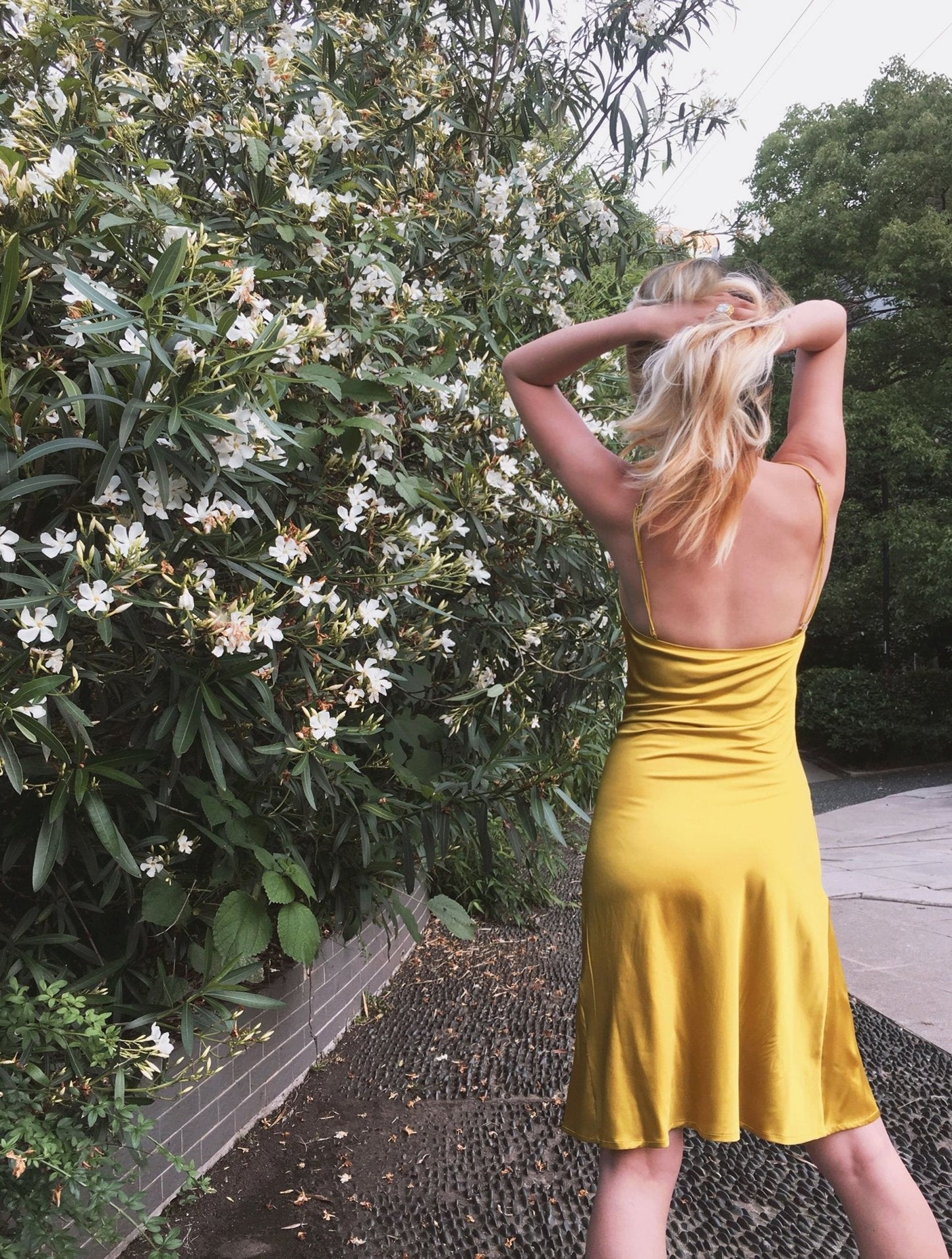 Amber Yellow Mulberry Silk dress