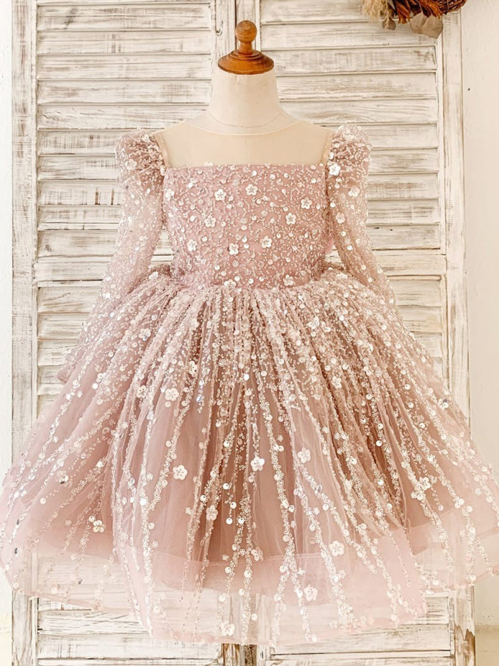Ballkleid/Princess-Linie Tüll Knielang Mädchen Geburtstagskleid 