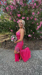 Spaghettiträger Langes Ballkleid Mit Schnürung Hinten Pailletten Abendkleid Y35