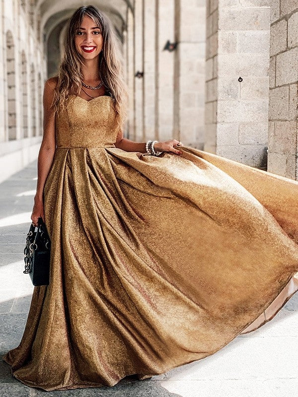 Ballkleid Rüschen Ärmellos Pailletten Herzausschnitt Ballkleider
