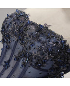 Ballkleid, trägerlos, kurz, Tüll, Homecoming-Kleid mit Perlenbesatz, PG139