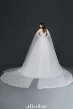 Ballkleider Applikationen Träger Tüll Elegante Brautkleider
