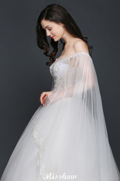 Ballkleider Applikationen Träger Tüll Elegante Brautkleider
