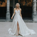 Pastrol Wedding Dress V-neck Tank Sleeveless 2023 For Women Bridal Vestidos De Noiva Custom Made Appliques Formal-payinti