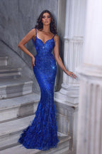 Hermosos vestidos de fiesta formales de sirena largos con escote en forma de corazón, lentejuelas y espalda descubierta