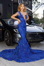 Fabuloso vestido de fiesta de tul asimétrico con encaje y joya de sirena de Biztunnel