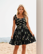 Flower Hoco Kleid Spaghettiträger Homecoming Kleid SYH79