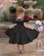 Duchesse-Linie/Princess-Linie Satin Knielang Blumenmädchenkleid 