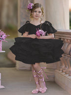Ballkleid/Princess-Linie Tüll Knielang Geburtstagskleid für Blumenmädchen 