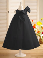 Vestido de tul con lazo grande y corte A hasta la rodilla para niña pequeña