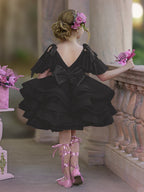 Ballkleid/Princess-Linie Tüll Knielang Geburtstagskleid für Blumenmädchen 