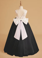 Dream Princess Sleeveless Detachable Train Flower Girl Dress