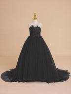 Duchesse-Linie/Princess-Linie Tüll Sweep/Pinsel zug Blumenmädchenkleid 