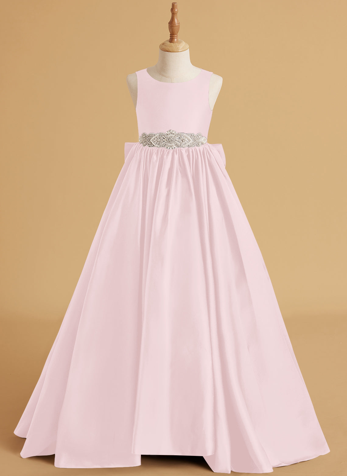 Duchesse-Linie/Princess-Linie Satin Sweep/Pinsel zug Blumenmädchenkleid 
