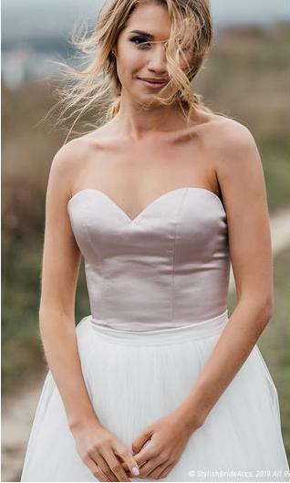 Vestido de novia bohemio con espalda descubierta y escote pronunciado, WD499
