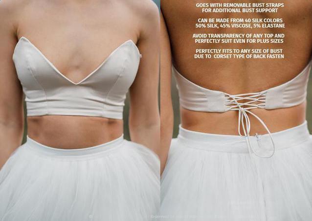 Boho Brautkleid V-Rücken Brautkleid aus Spitze Separates Hochzeitskleid WD496