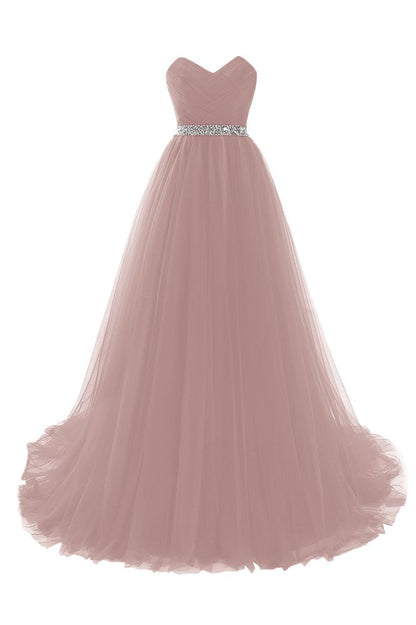 Vestido de fiesta de tul burdeos con escote en forma de A y escote en forma de corazón