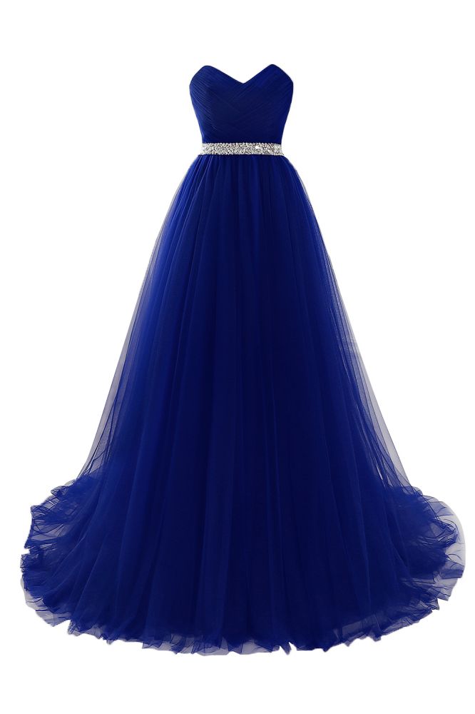 Burgunderrotes A-Linien-Ballkleid aus Tüll mit Herzausschnitt