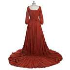 Vestido de maternidad de algodón con hombros descubiertos, mangas largas y cuello redondo para sesión de fotos, baby shower, para embarazadas, Sunnderly 2025 