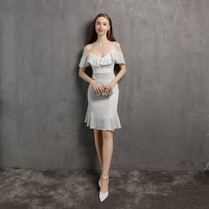V Neck Little Evening Dress – Elegant Short Socialite Nightclub Women's Party Dress