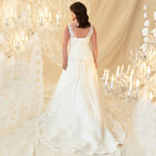 Plus Size Wedding Dresses V-Neck Sleeveless Appliques Beads vestido noiva boho Lace Up Back Sweep Train Custom Made-payinti
