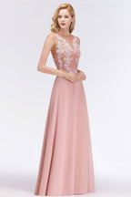 Vestido largo de noche con mangas cortas y encantador diseño de cuentas, estilo Aline, para dama de honor