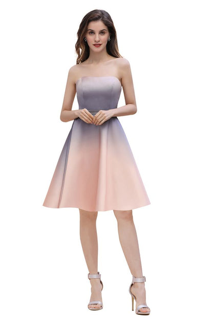 Charming Sweetheart Gradient aline Short Homecoming Dress