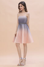 Charming Sweetheart Gradient aline Short Homecoming Dress