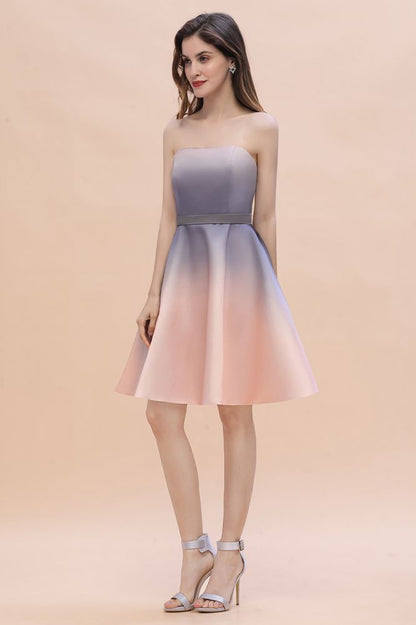 Charming Sweetheart Gradient aline Short Homecoming Dress