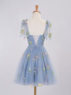 Claire | Aline Kurzes Sweetheart Tüll-Blumen-Heimkehrkleid