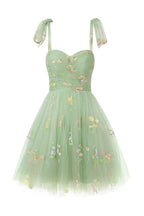 Claire | Aline Kurzes Sweetheart Tüll-Blumen-Heimkehrkleid