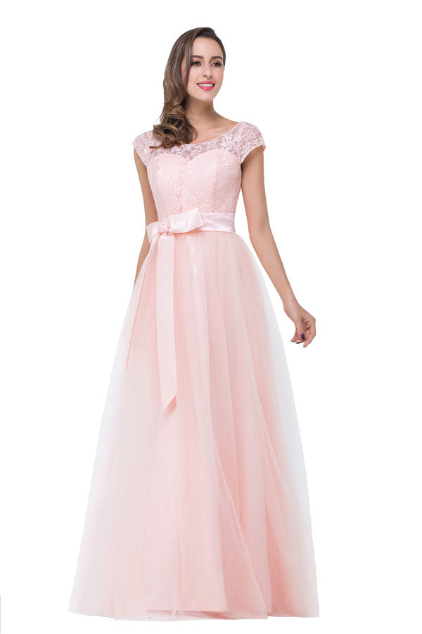 Crew Floor-length A-line Sashes Chiffon Bridesmaid Dresses