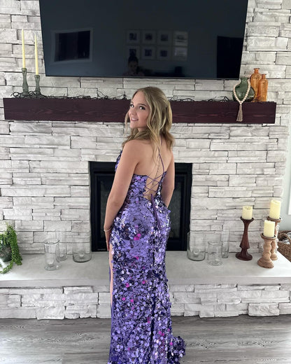 Unique Corset Prom Dress Long Sequin Gown VMP191