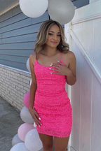Scoop Neck Sequins Homecoming Dress