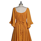 Elegantes vestidos de maternidad con hombros descubiertos, mangas largas y aberturas laterales para sesiones de fotos, accesorios de fotografía para baby shower SY211029 