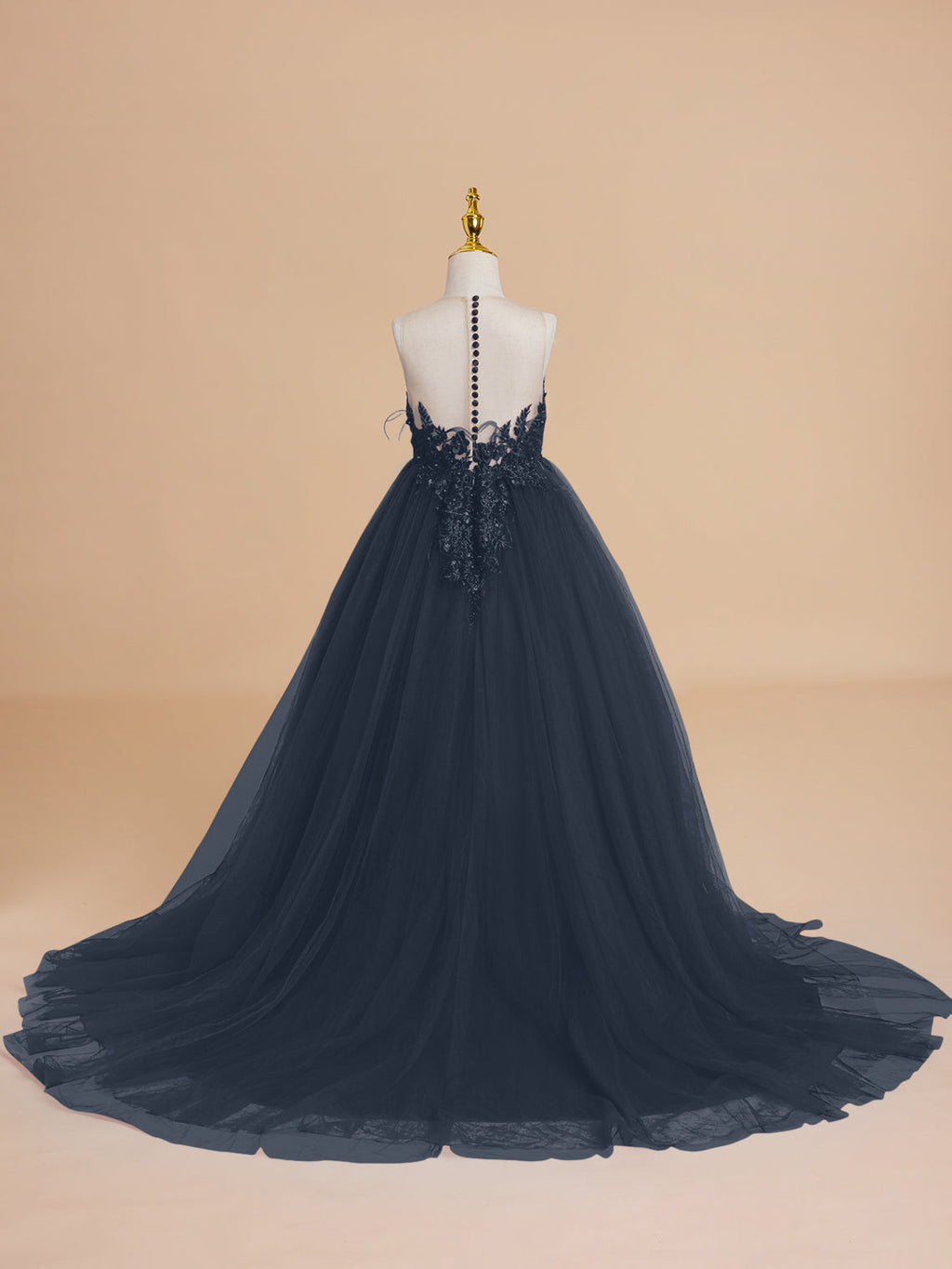 Duchesse-Linie/Princess-Linie Tüll Sweep/Pinsel zug Blumenmädchenkleid 
