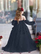 Vestidos de niña de las flores con vestido de princesa y flores en 3D