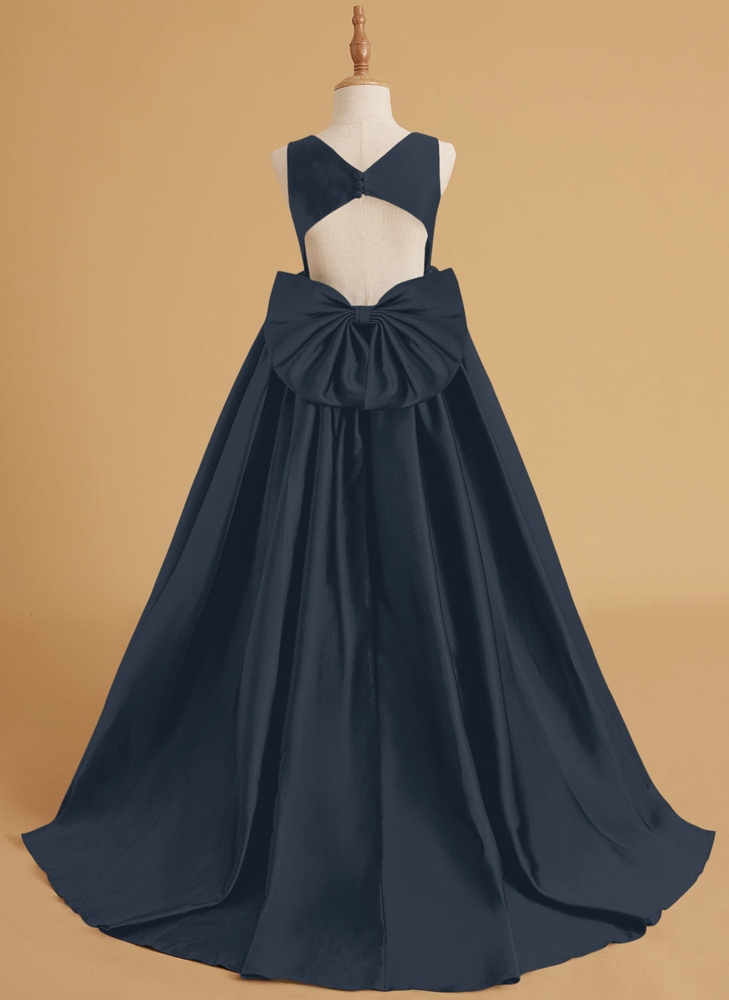 Duchesse-Linie/Princess-Linie Satin Sweep/Pinsel zug Blumenmädchenkleid 