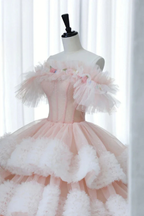 Fee Tüll Plissee Lagen Ballkleid Süßes Quinceanera Kleid Y7702