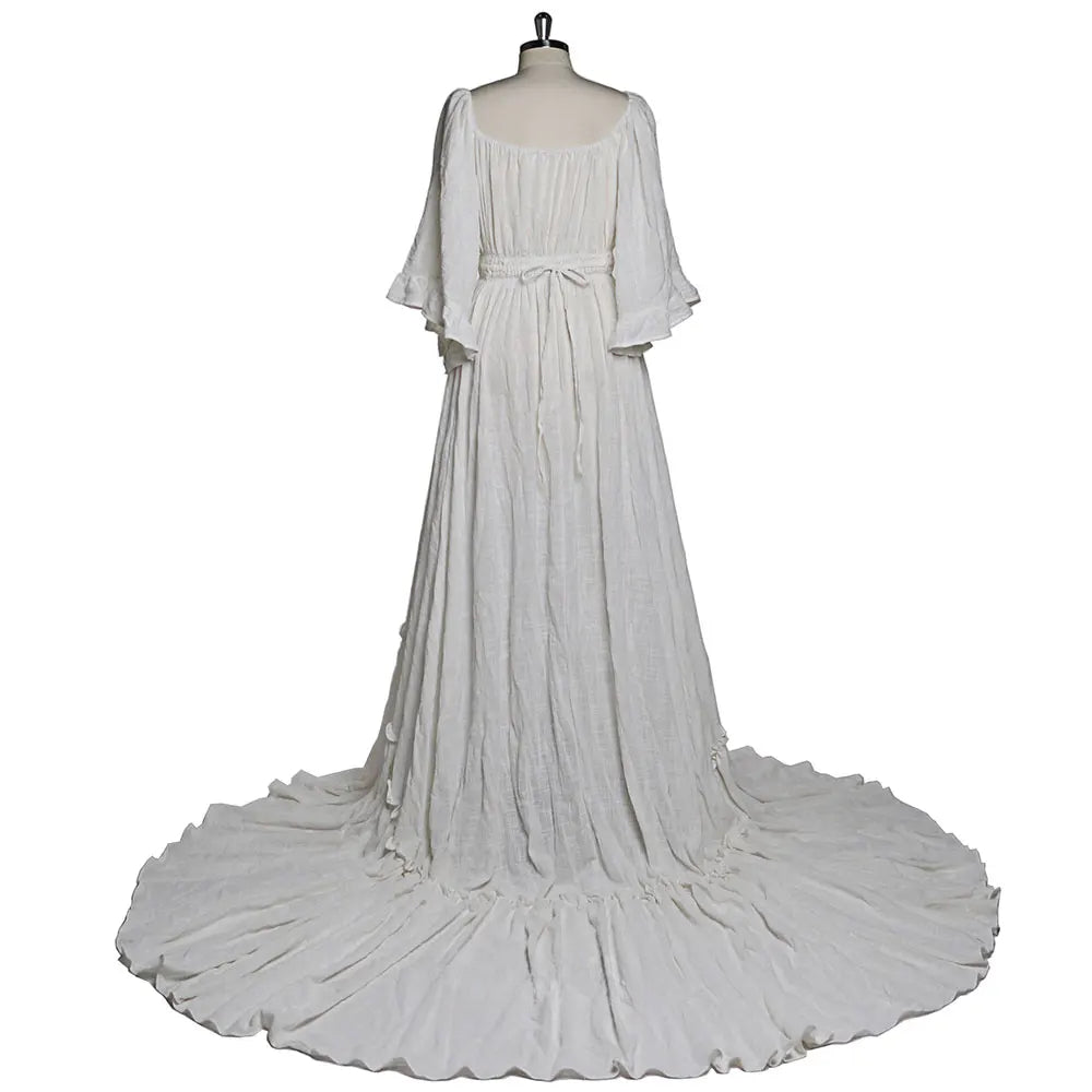 Vestidos de maternidad con mangas anchas y cintura elástica para sesión de fotos, vestidos para baby shower, YEWEN SY21829 