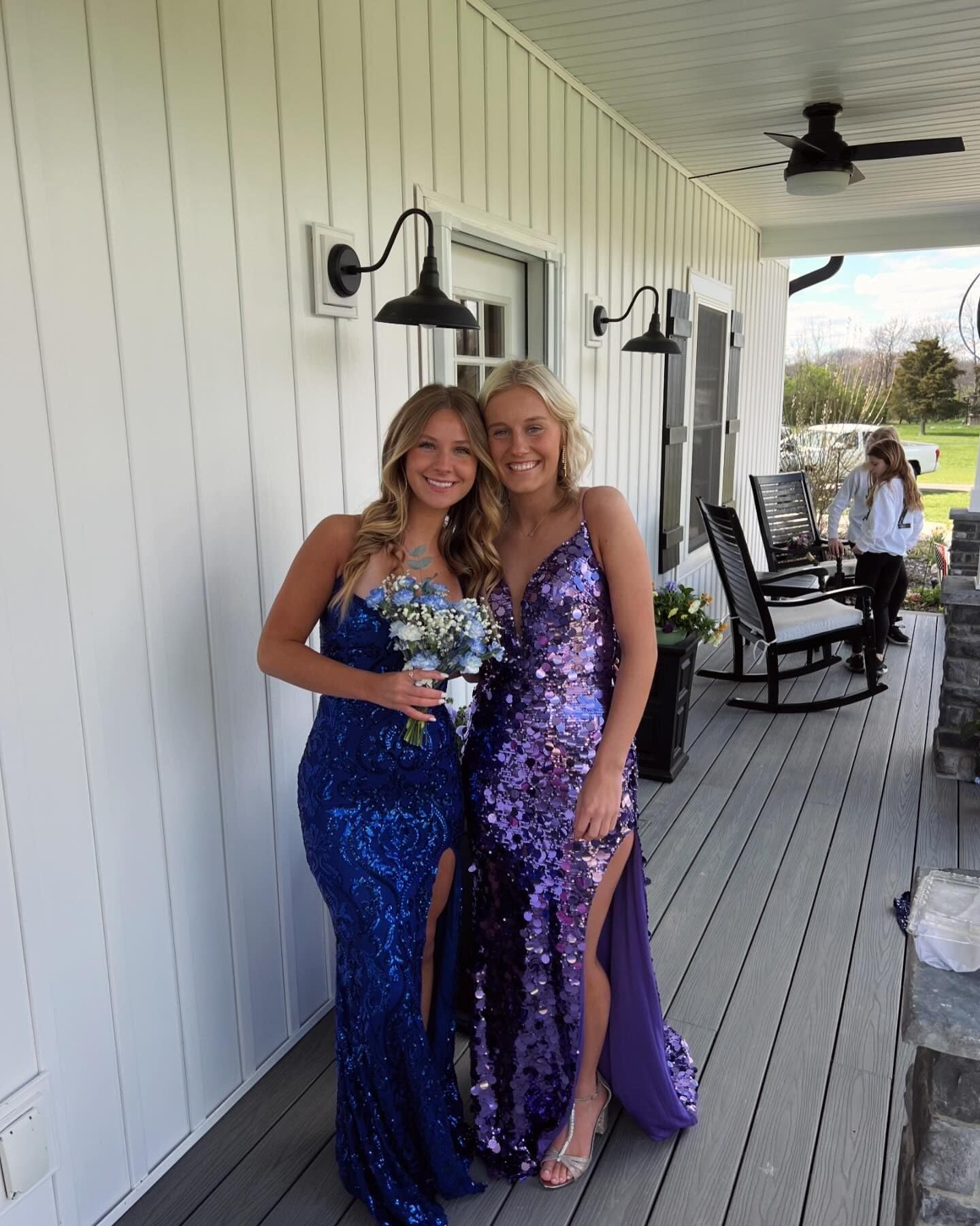 Unique Corset Prom Dress Long Sequin Gown VMP191