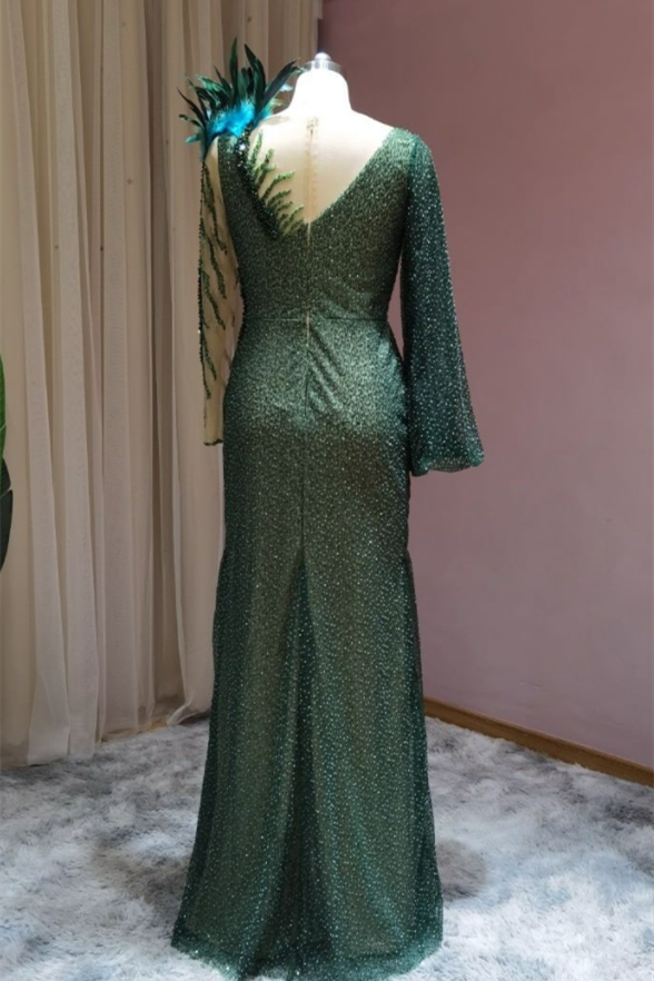 Vestidos de noche de diseñador largos con mangas.