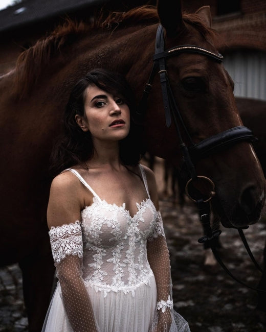 Vestidos de novia de diseñador con encaje | Vestidos de novia tubo