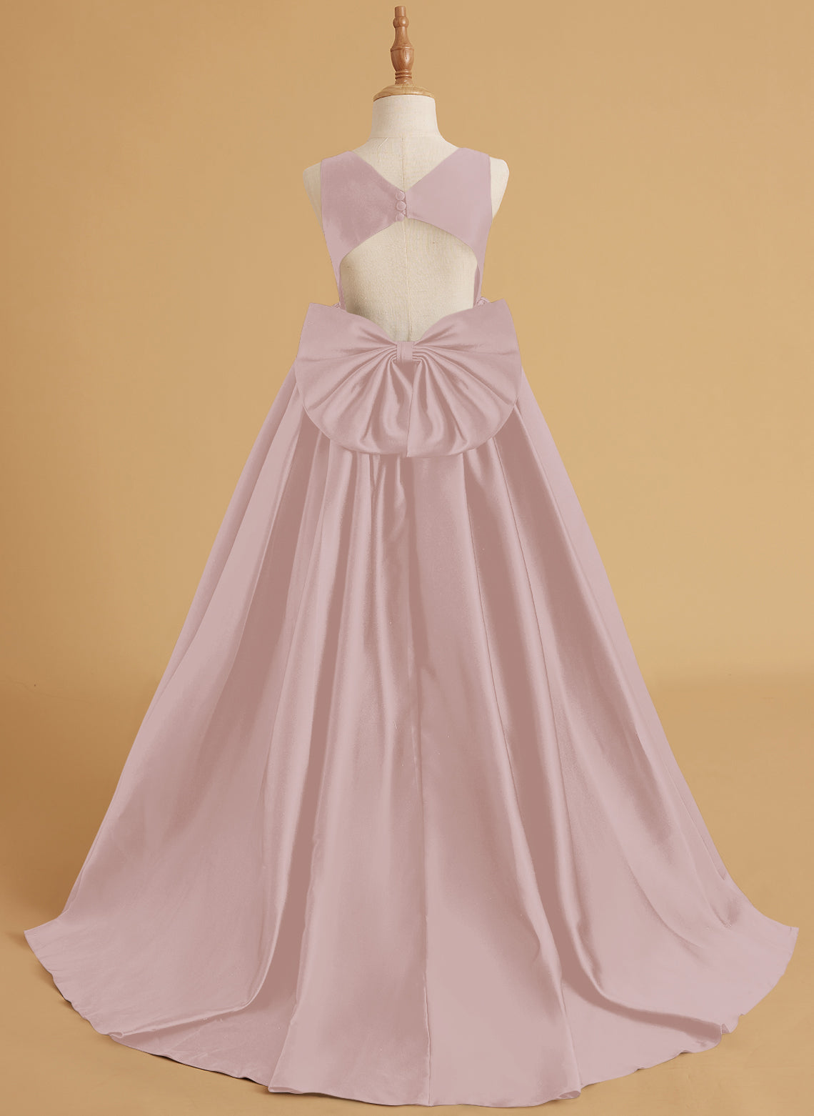 Duchesse-Linie/Princess-Linie Satin Sweep/Pinsel zug Blumenmädchenkleid 